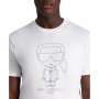 Men's Outline Karl Character Short Sleeve Crew Neck T-shirt
