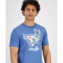 Men's Blue Lagoon Triangle Logo Short-Sleeve Crewneck T-Shirt