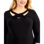 Plus Size Twist-Neck Top