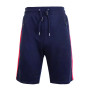 Men's French Terry Sweat Shorts with Contrast Trim Zipper Pockets