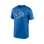 Men's Blue Detroit Lions Legend Logo Performance T-shirt
