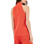 Women's Ribbed Pleated Halter Top