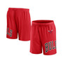 Men's Branded Red Chicago Bulls Free Throw Mesh Shorts
