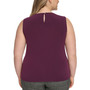 Plus Size Pleat-Neck Sleeveless Camisole Top
