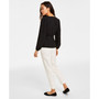 Women's Faux-Wrap Long-Sleeve Peplum Blouse