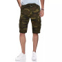 Men's Belted Snap Detail Cargo Shorts