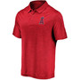 Men's Red Los Angeles Angels Iconic Striated Primary Logo Polo Shirt