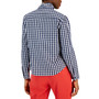 Women's Cotton Bow-Tied Gingham Blouse