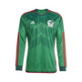 Men's Green Mexico National Team 2022/23 Home Blank Long Sleeve Replica Jersey
