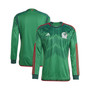 Men's Green Mexico National Team 2022/23 Home Blank Long Sleeve Replica Jersey