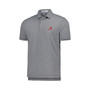 Men's Black Alabama Crimson Tide Jubilee Striped Performance Jersey Polo Shirt