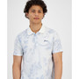 Men's Porcelain Print Short-Sleeve Polo Shirt