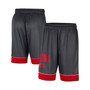Men's Charcoal and Red Georgia Bulldogs Fast Break Performance Shorts