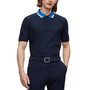 Men's Striped Collar Slim-Fit Polo Shirt