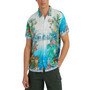 Men's Paradise Print Short-Sleeve Button-Front Shirt