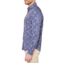 Men's Slim-Fit Navy Print Performance Shirt