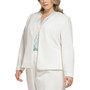 Plus Size Scuba-Crepe Open-Front Jacket