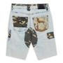 Men's Camo Patchwork Jeans Shorts