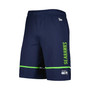 Men's College Navy Seattle Seahawks Combine Authentic Rusher Training Shorts