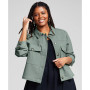 Trendy Plus Size Cropped Shacket