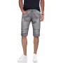 Men's Distressed Moto Denim Shorts