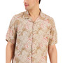 Men's Short-Sleeve Elevated Leaf-Print Shirt, Created for Macy's
