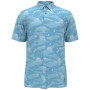 Men's Allover Scenic Print Short Sleeve Golf Polo Shirt