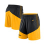 Men's Black, Gold Pittsburgh Steelers Primary Lockup Performance Shorts