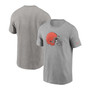 Men's Heathered Gray Cleveland Browns Primary Logo T-shirt