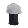 Men's Silver, Black Chicago White Sox Team Baseline Striped Performance Polo Shirt