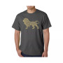 Mens Word Art T-Shirt - Lion