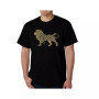 Mens Word Art T-Shirt - Lion