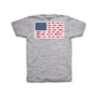 Men's Americana Saltwater Fish Flag Short Sleeve T-shirt