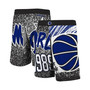 Men's Mitchell Ness Black Orlando Magic Hardwood Classics Jumbotron Sublimated Shorts