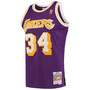 Men's Shaquille O'Neal Purple Los Angeles Lakers Hardwood Classics 1996-97 Swingman Jersey