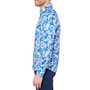 Men's Slim-Fit Blue Paisley Performance Shirt