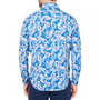 Men's Slim-Fit Blue Paisley Performance Shirt