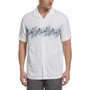 Men's Textured Tropical-Print Button-Down Camp Shirt