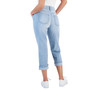 Petite Mid-Rise Curvy-Fit Roll Cuff Capri Jeans, Created for Macy's