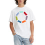 Men's Relaxed Fit Circular Logo Graphic Short-Sleeve T-Shirt