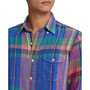 Men's Classic-Fit Plaid Linen Shirt