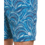 Men's Moisture-Wicking Stretch Wave-Print 7" Swim Trunks