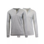 Men's Long Sleeve Thermal Henley Tee, Pack of 2