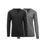 Men's Long Sleeve Thermal Henley Tee, Pack of 2