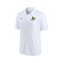 Men's White Oakland Athletics Authentic Collection Victory Striped Performance Polo Shirt