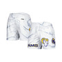 Men's White Los Angeles Rams Allover Marble Print Shorts