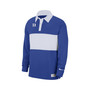 Men's Royal Duke Blue Devils Striped Long Sleeve Polo Shirt