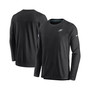 Men's Black Philadelphia Eagles Sideline Lockup Performance Long Sleeve T-shirt