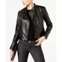 Leather Moto Jacket, Regular & Petite Sizes