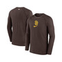Men's Brown San Diego Padres Authentic Collection Game Raglan Performance Long Sleeve T-shirt